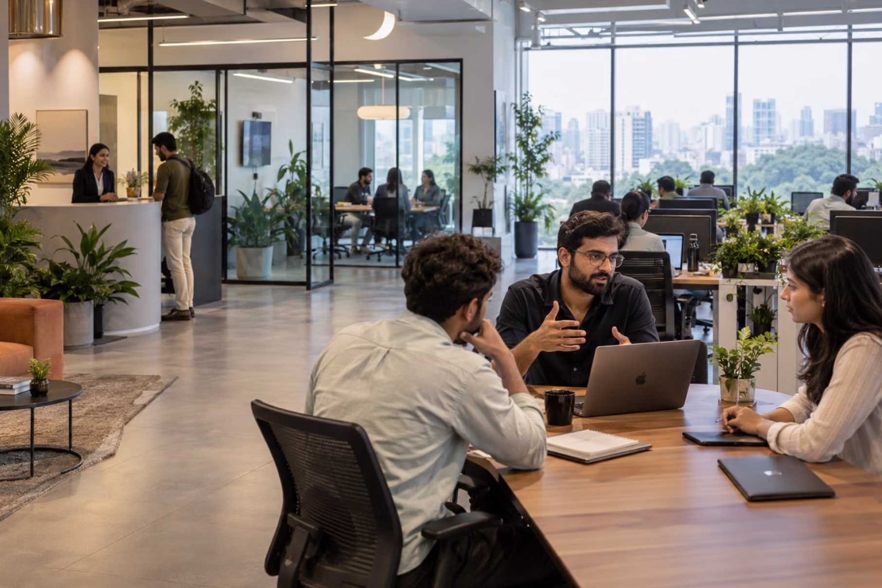 Coworking Spaces with collaborative work areas supporting startup growth and professional credibility