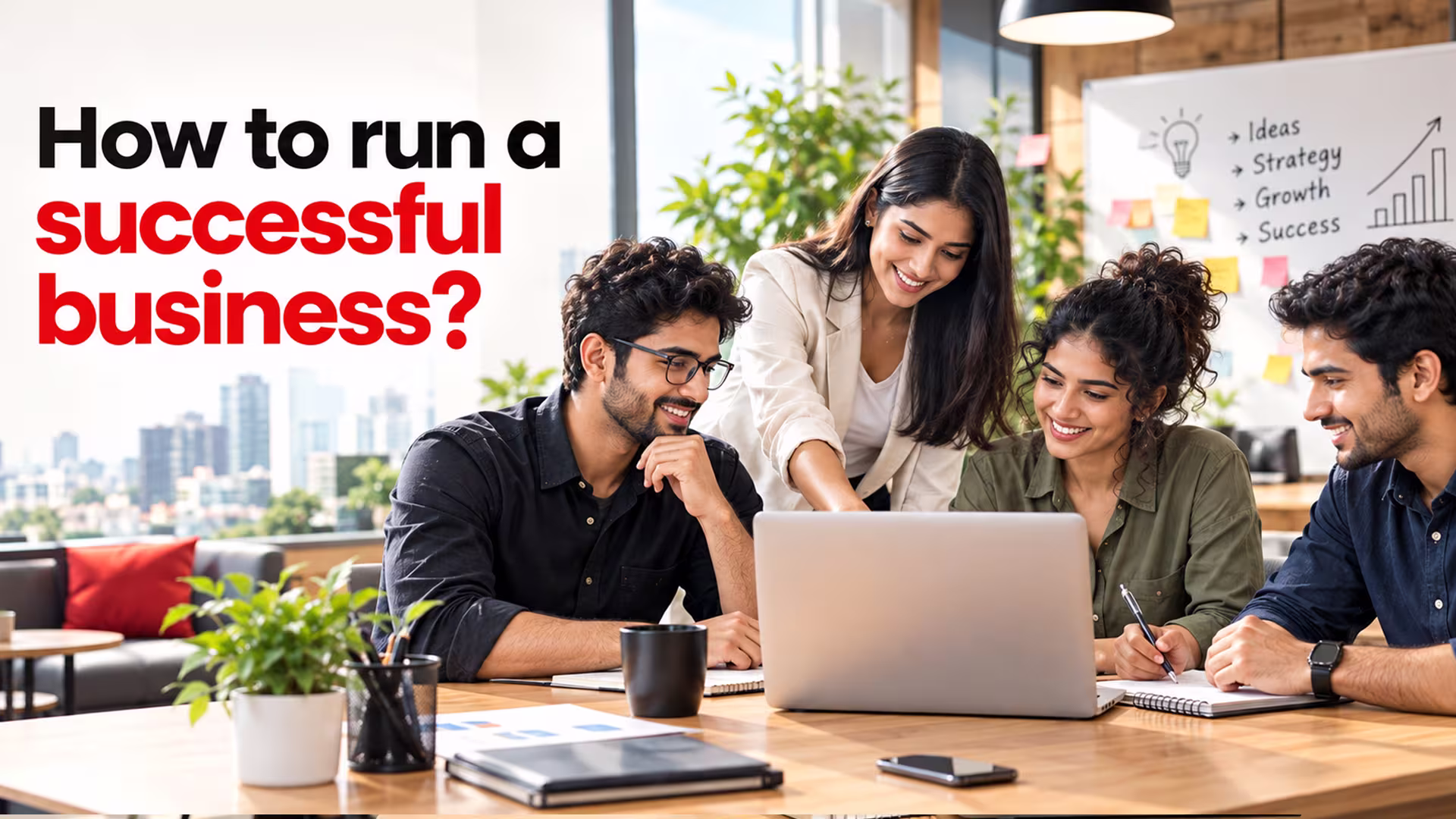 Founder managing a successful business with a growing team