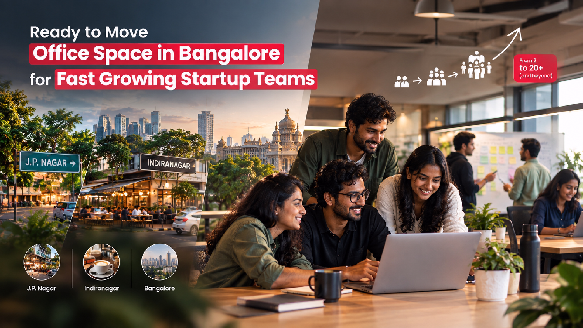 Ready to move office space in Bangalore for fast growing startup teams